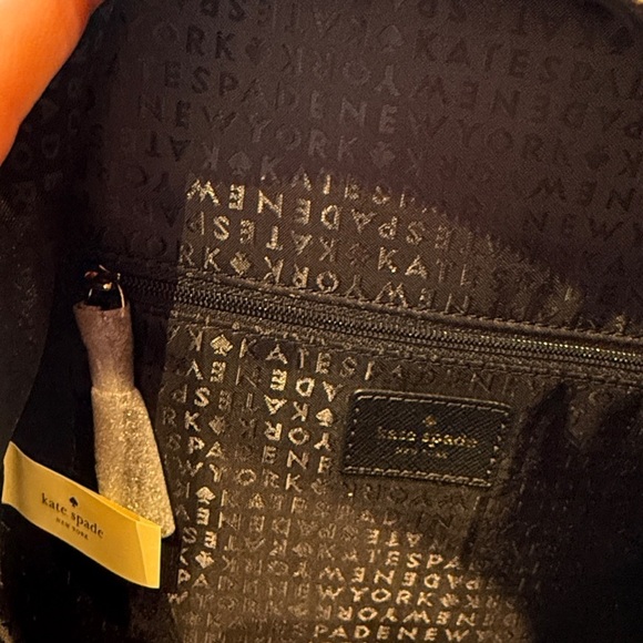 ? Kate Spade NWOT Wilson Road Bradley Bow Pattern Backpack, Black and White, Sm main image 9